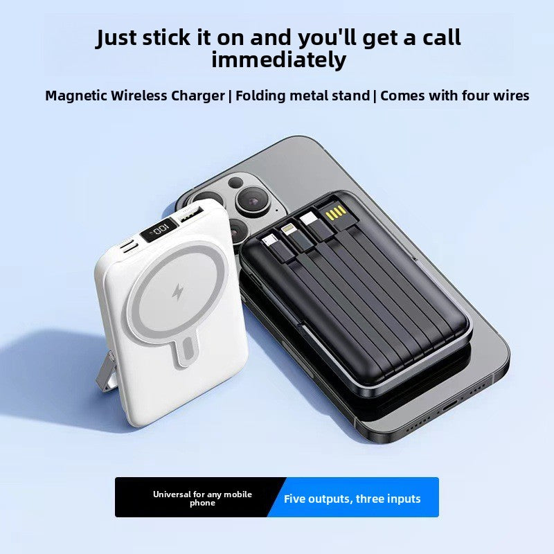 Magnetic Power Bank with Digital Display and Fast Charging