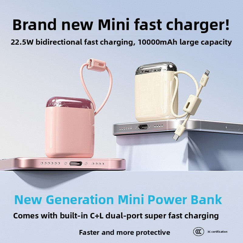Mini Fast-Charging Power Bank with Large Capacity